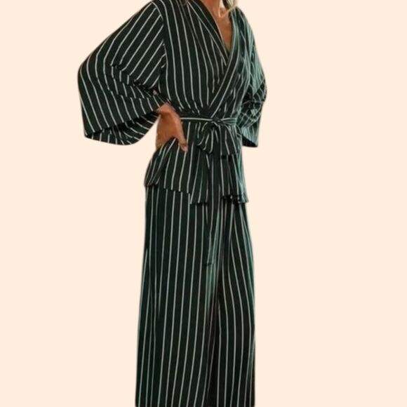 LAKE Other - LAKE Dreamknit Kimono Pajama Set Green
